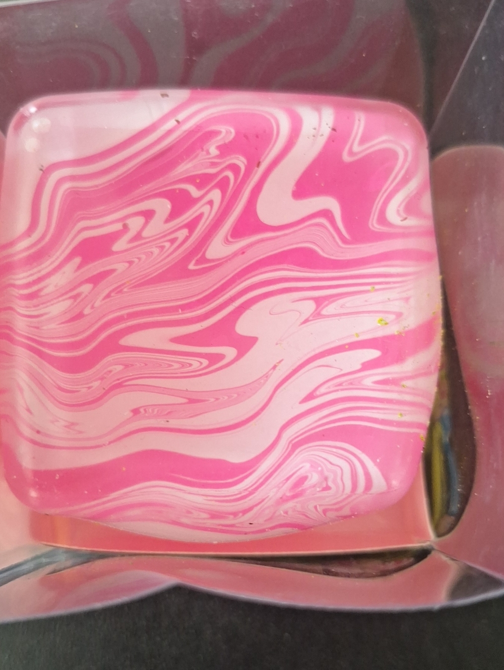 Marble Swirl Chilly Cube - Pink Marble Square